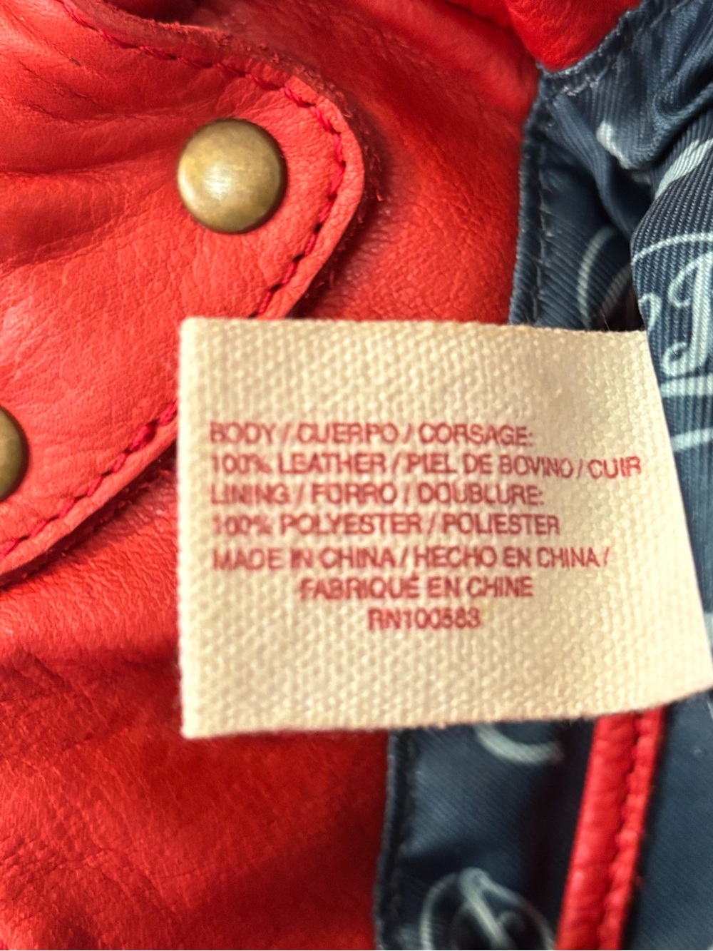 Lucky Brand Logan Coral Red Leather Tassel Crossbody Bag Satchel Hobo - Picture 9 of 10